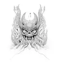 totem Druid waves tattoo design idea