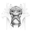 bandages smoke totem tattoo design idea
