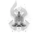 kintsugi totem  tattoo design idea