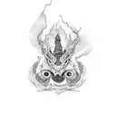 kintsugi totem  tattoo design idea