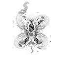 kintsugi totem wave tattoo design idea