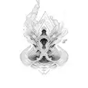 kintsugi totem wave tattoo design idea