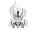 kintsugi totem wave tattoo design idea