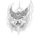 totem Druid waves tattoo design idea