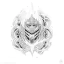 totem Druid waves tattoo design idea