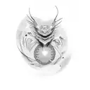 kintsugi totem wave tattoo design idea