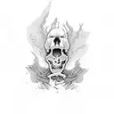 kintsugi totem bones tattoo design idea