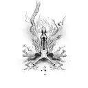 kintsugi totem bones tattoo design idea