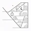 Interstellar bookshelf scene tattoo design tattoo design idea