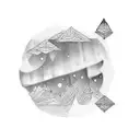 aurora borealis  tattoo design idea