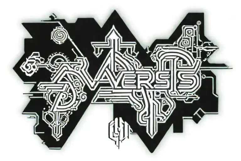 Ambigram of the word AVERIS tattoo design idea