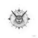 Leo, Virgo, sagittarius tattoo design idea