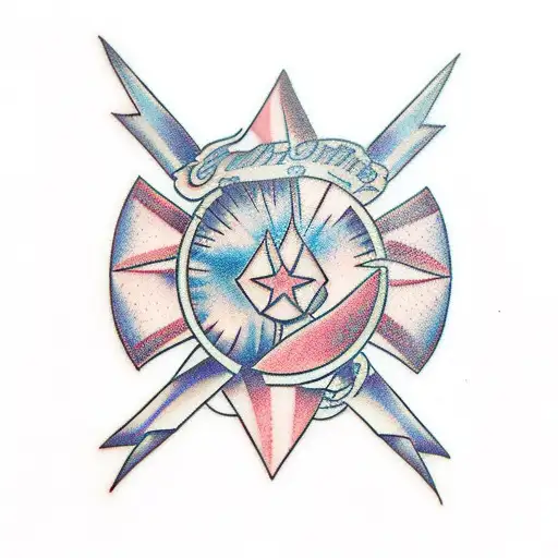 imperfect star tattoo design idea