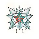 imperfect star tattoo design idea