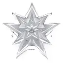 imperfect vector star with five tail tattoo design idea