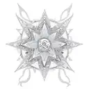 imperfect vector star with five tail tattoo design idea