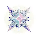 imperfect vector star with five tail tattoo design idea