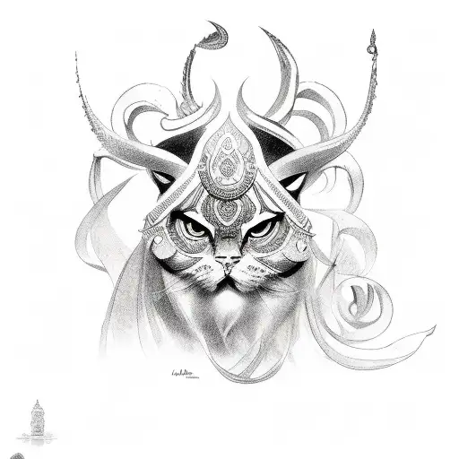 Persian mythology tattoo design idea