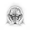 luke skywalker helmet tattoo design idea