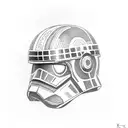 luke skywalker helmet tattoo design idea