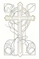 catholic cross tattoo design idea