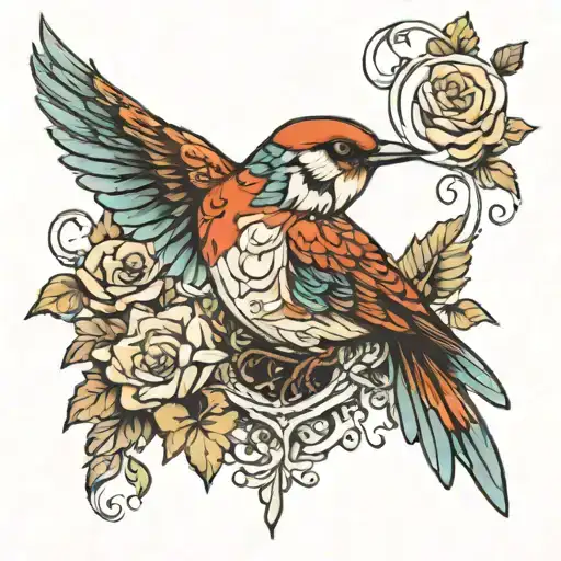 what a Lark what a plunge  tattoo design idea