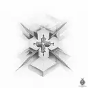 Christian Cross with psalm tattoo design idea