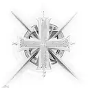 Christian Cross with psalm tattoo design idea