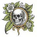 moon clover beer tattoo design idea