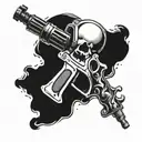 kldeath paint spray gun tattoo design idea