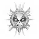 dark sun smile  tattoo design idea