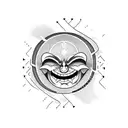 dark sun smile  tattoo design idea