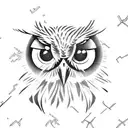 owl eye  tattoo design idea