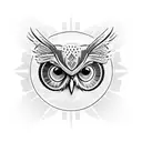 owl eye  tattoo design idea