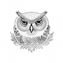 owl eye  tattoo design idea