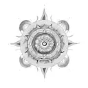 sun mandala tattoo design idea
