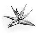 Bird of Paradise tattoo design idea