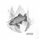 grayling fly fish tattoo design idea
