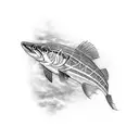 grayling fly fish tattoo design idea