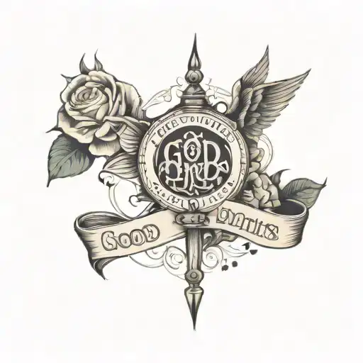 Good Thoughts Good Words, Good Deeds tattoo design idea