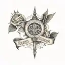 Good Thoughts Good Words, Good Deeds tattoo design idea