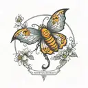 Good Thoughts Good Words, Good Deeds tattoo design idea