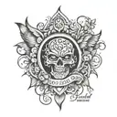 Good Thoughts Good Words, Good Deeds tattoo design idea