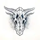 Goat skull  tattoo design idea
