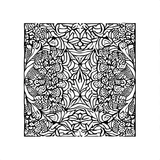 modern William morris pattern tattoo design idea