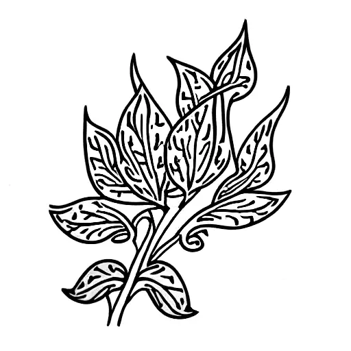 trailing plants William morris tattoo design idea