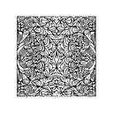 modern William morris pattern tattoo design idea