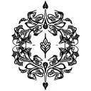 modern William morris pattern tattoo design idea