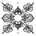 william morris flowers repeating pattern tattoo design idea