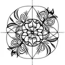 william morris flowers repeating pattern tattoo design idea